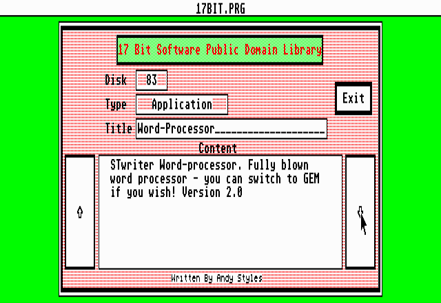 17 Bit Disk #6 atari screenshot
